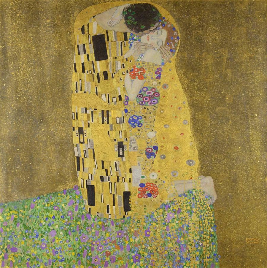 The Kiss by Gustav Klimt, hand-painted oil reproduction