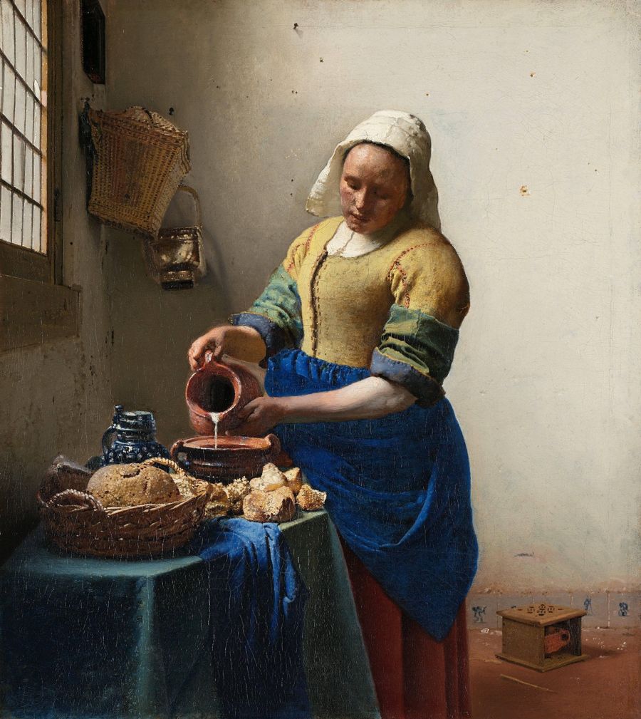The Milkmaid by Johannes Vermeer, hand-painted oil reproduction