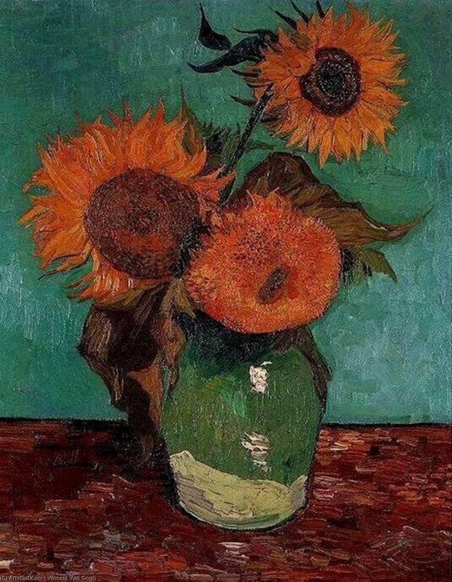 Sunflowers by Vincent van Gogh, 1888, oil on canvas